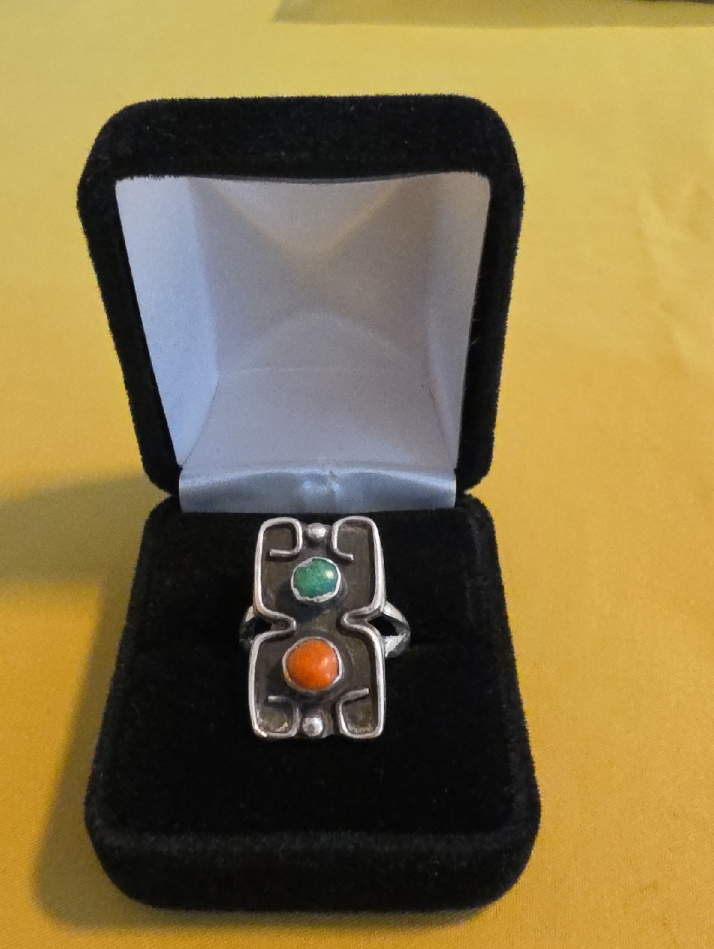 Vintage Zuni Sun Face Ring, a Piece of Native American Jewelry (Unmarked) AS:5.5